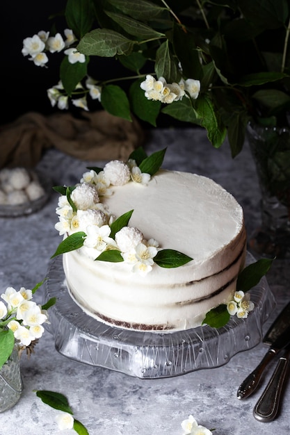 Close-up de delicioso postre