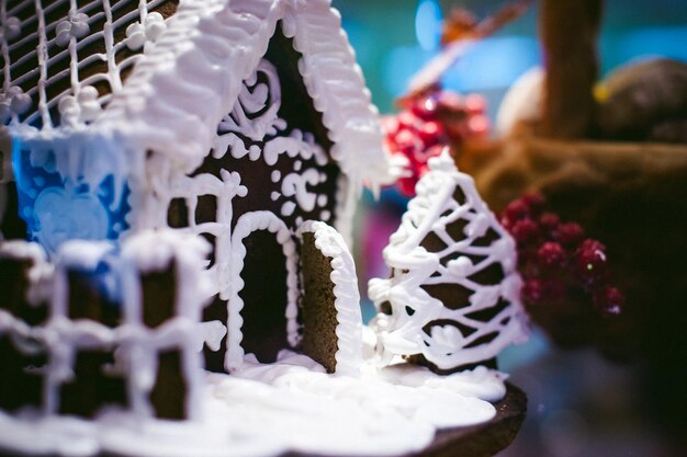 Close-up do bolo de Natal