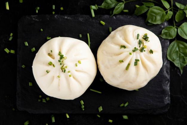 Foto close-up do conceito de deliciosa comida asiática