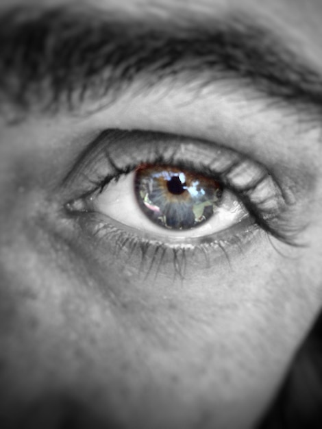 Foto close-up do olho da pessoa