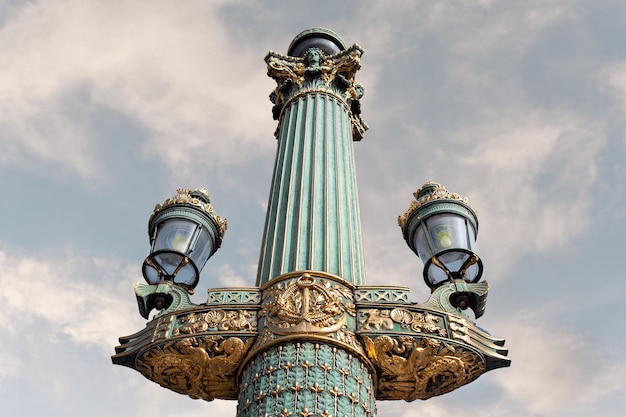 Foto close-up do patrimônio histórico parisiense