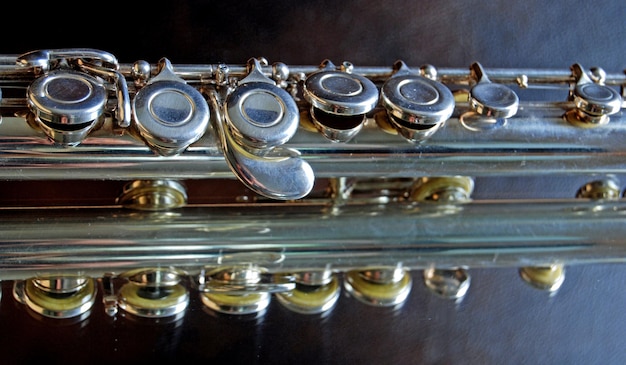 Foto close-up do saxofone