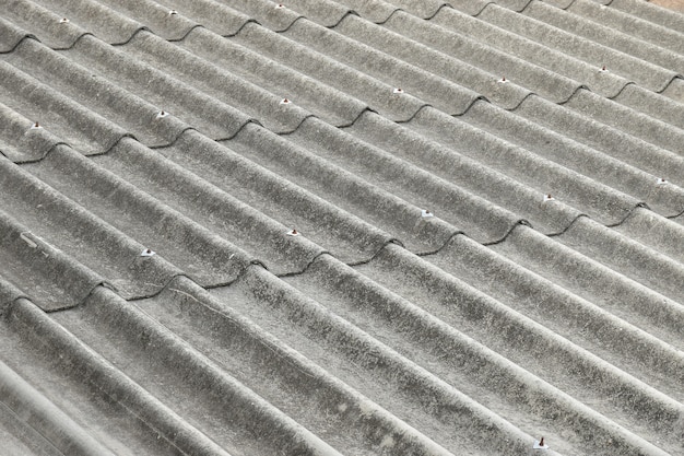 Close up do telhado de amianto