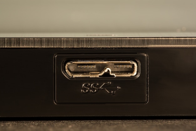 Close up do USB SS periférico