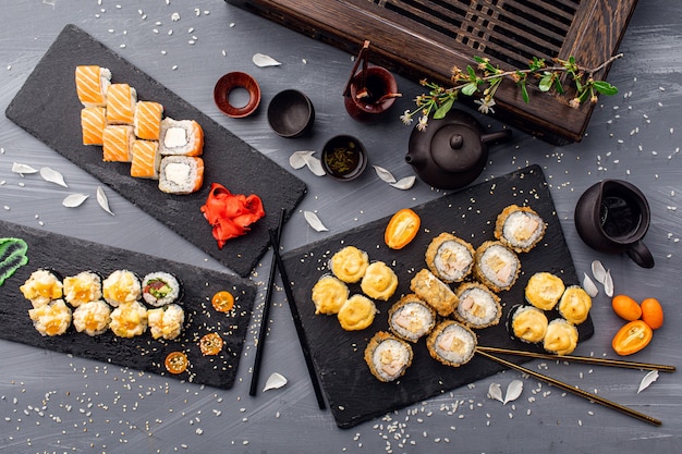 Close-up em sashimi definir conceito de comida