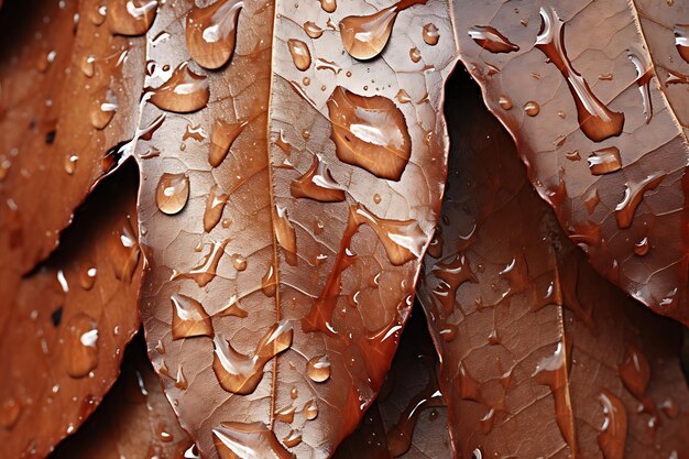 Close-up-Foto von regenbedeckter Baumrinde