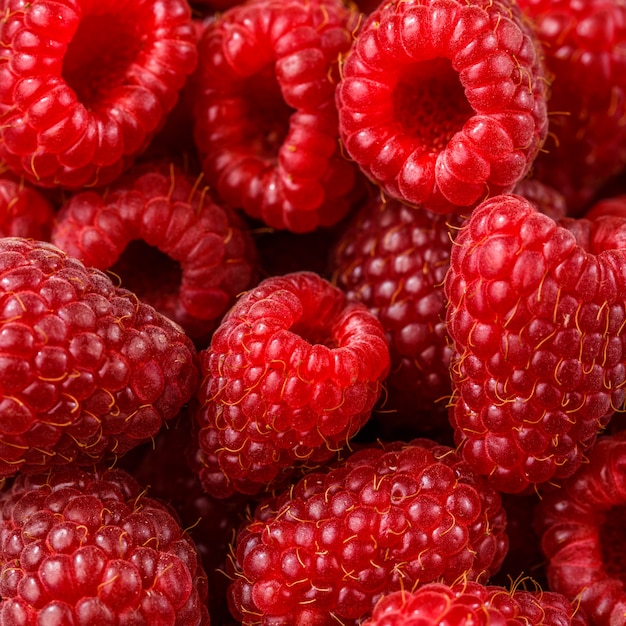 Close up frische Himbeeren