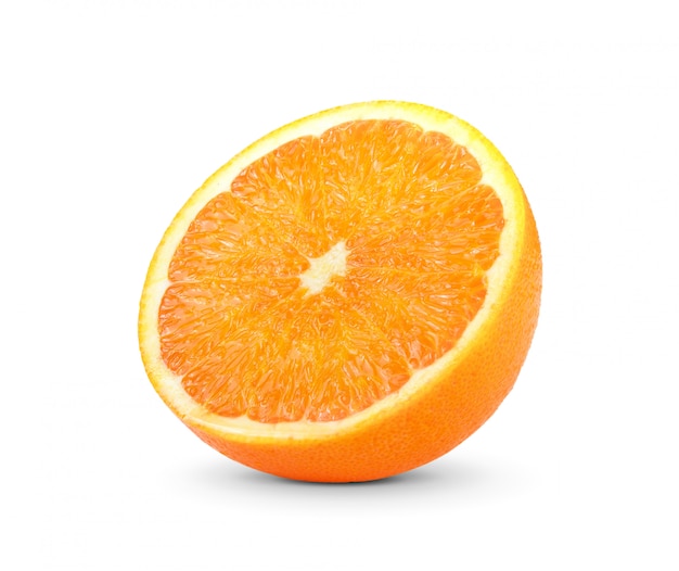 Close-up de una jugosa rodaja de naranja