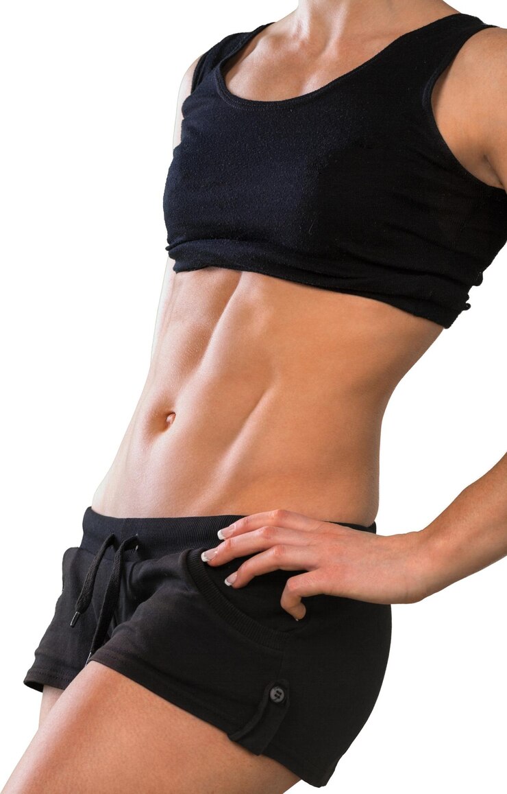 Foto close-up lindo corpo feminino magro
