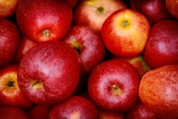 Close up maçãs vermelhas