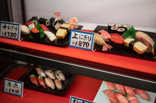 Foto close-up na comida de rua japonesa