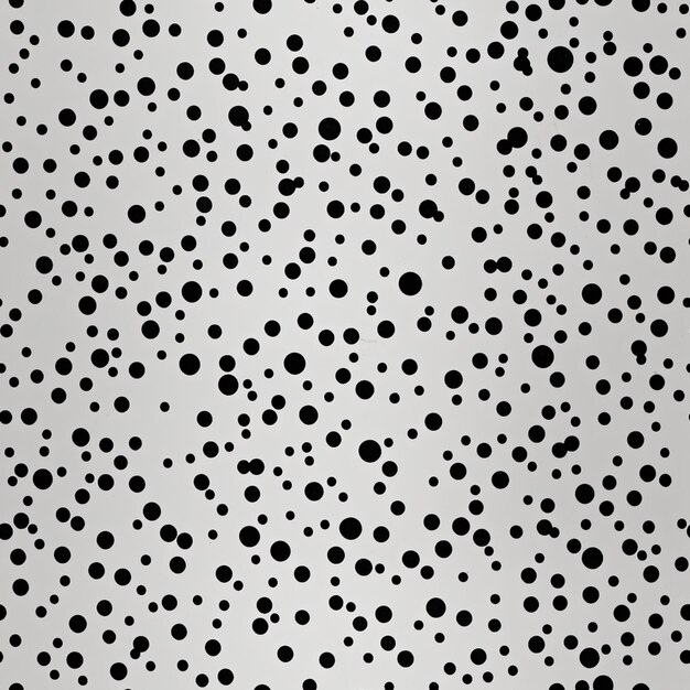 Foto a close up of a black and white polka dot pattern generative ai