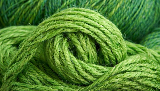 Foto close up of green yarn