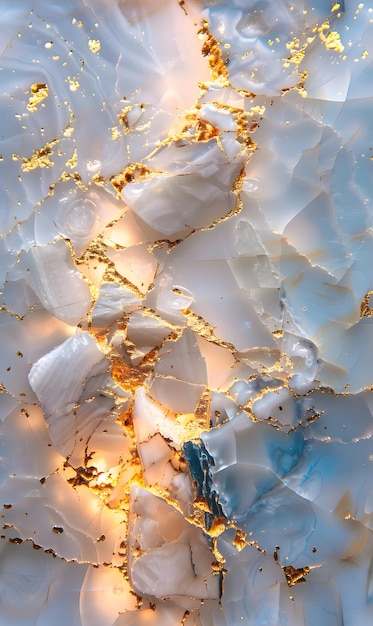 Foto close up of marble texture with gold foil resembling a natural landscape