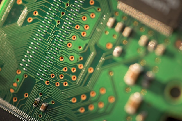 Close Up of Printed Circuit Board