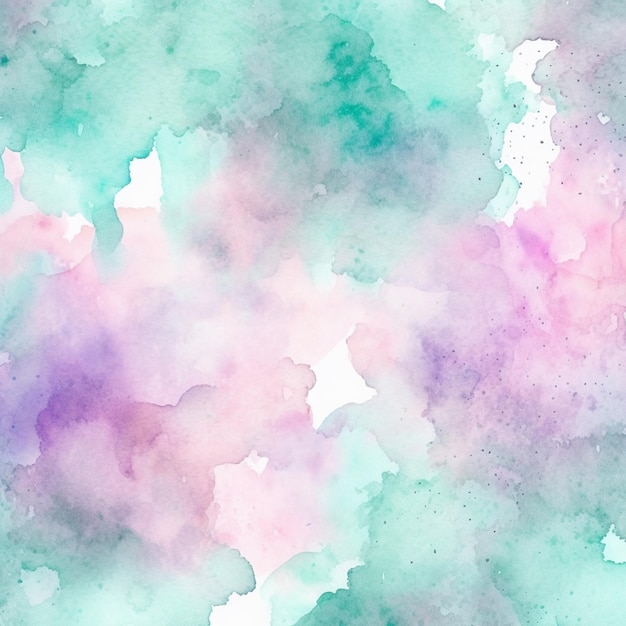 Foto a close up of a watercolor painting of a pink and blue cloud generative ai
