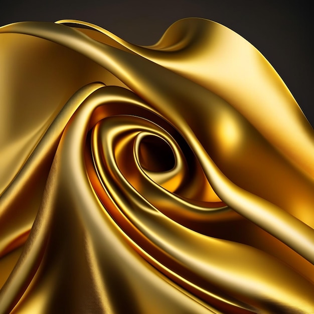 close up textura de tela de seda dorada fondo textura de tela de seda dorada renderizado en 3D