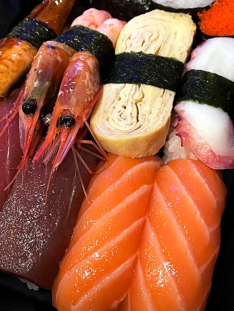 Close-up tiro de sushi