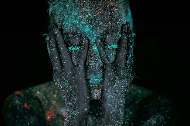 Close up UV portrait