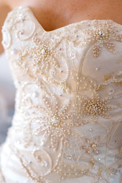 Close-up vestido de noiva bridel