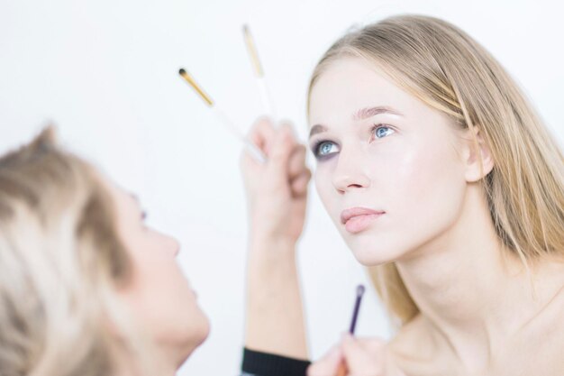 Closeup Augen Make-up Make-up im Studio