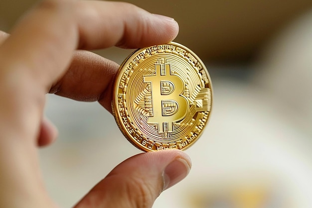 CloseUp Bitcoin erforscht die digitale Währung