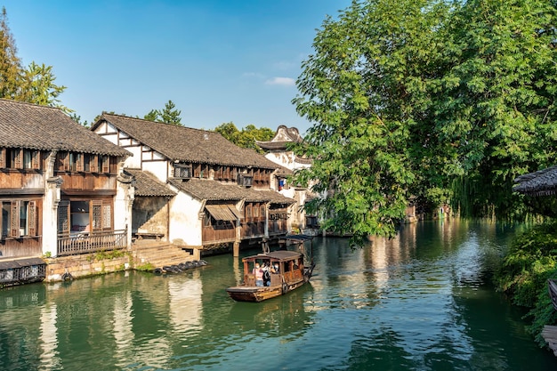 Closeup da paisagem de Wuzhen China