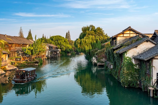 Closeup da paisagem de wuzhen china