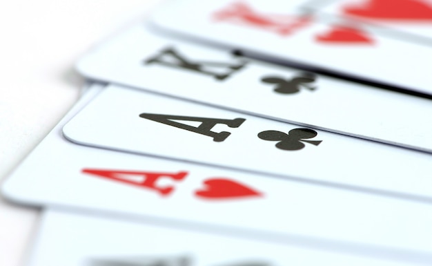 Closeup de cartas de poker