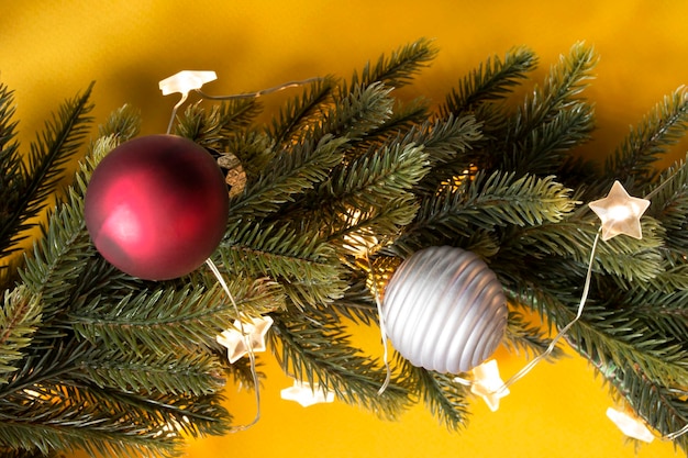 Closeup de decorações de Natal