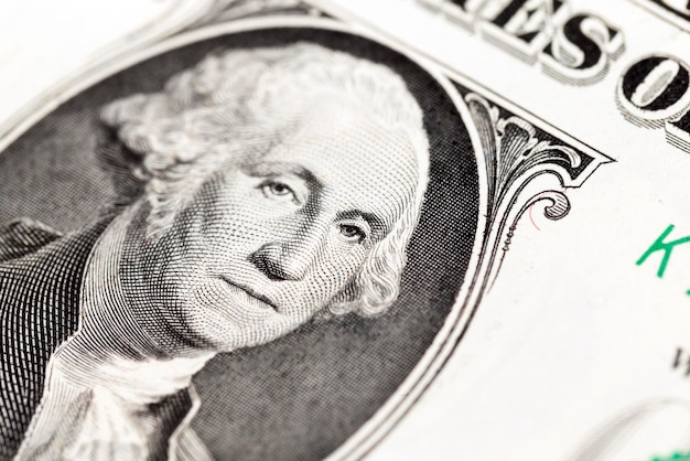 Foto closeup de dólares americanos