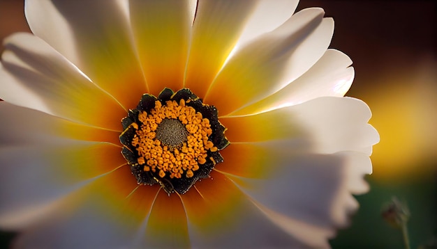 Closeup de flor brilhante de uma bela flor generativa AI