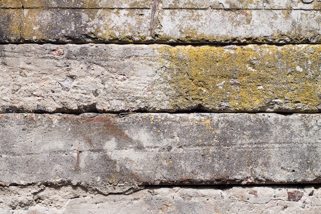 Closeup de fundo de parede de blocos de concreto velho