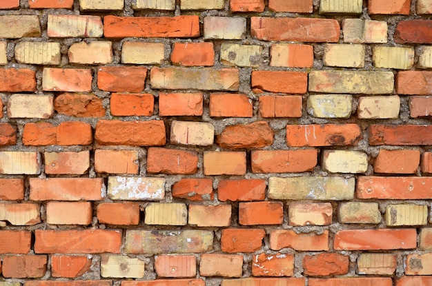 Closeup de fundo de parede de tijolo vermelho de textura