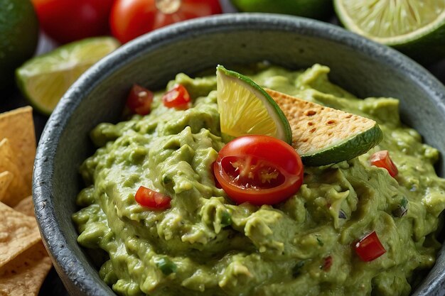 CloseUp de Guacamole Dip com