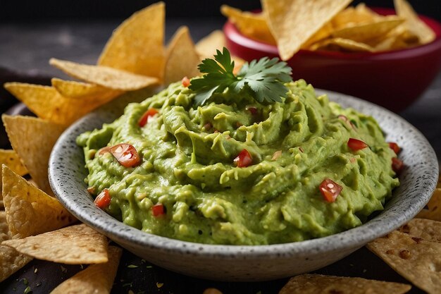 CloseUp de Guacamole Dip com