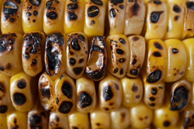 Closeup de milho grelhado em fundo de concreto comida tradicional americana de férias