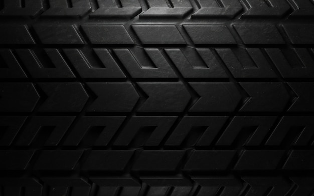 Foto closeup de padrão de pneu. 3d rendem