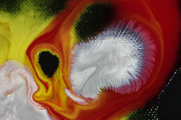 Foto closeup de pintura acrílica abstrata