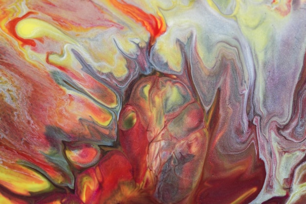 Closeup de pintura acrílica abstrata