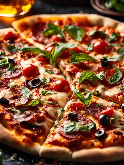Closeup de pizza italiana