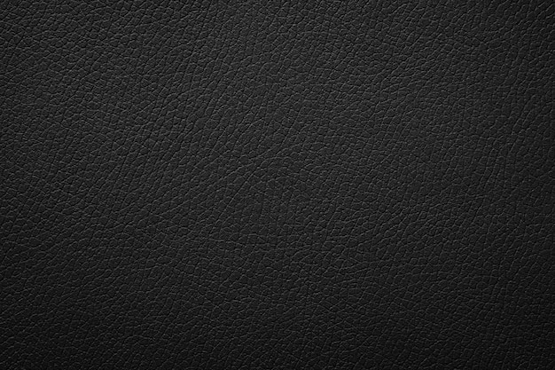 Foto closeup de textura de couro natural de fundo de couro preto