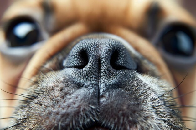 CloseUp de um cão Nariz e narinas IA generativa