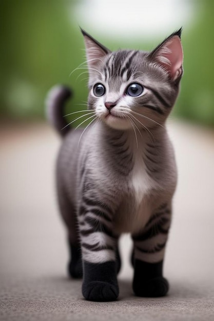 Closeup del gato mirando hacia otro lado mientras está sentado contra un fondo rosa