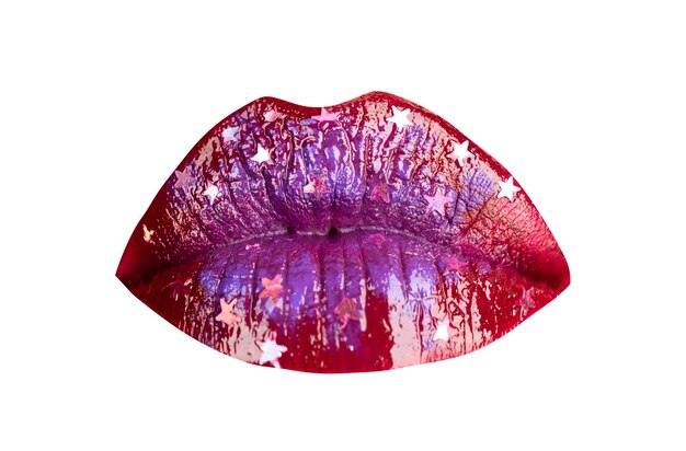 Closeup lábios naturais perfeitos com maquiagem boca feminina plump sexy sensual lábios carnudos macro lábios e mou ...