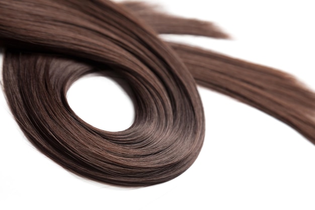 Closeup no cabelo brilhante luxuoso
