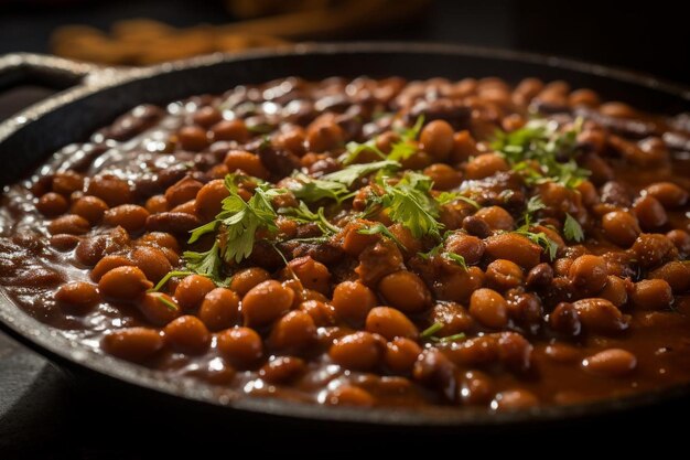 Foto closeup spicy chole delight best fast food chole bhature picture photography