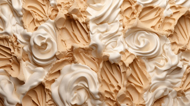 closeup textura de sorvete