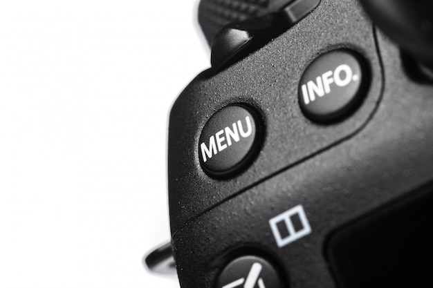 Closeup, vista, de, câmera digital