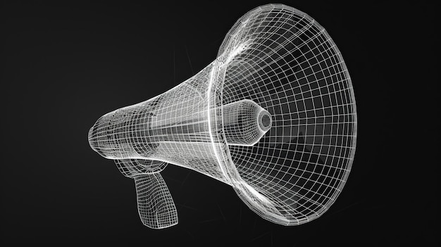 CloseupUna poderosa composición de malla de wireframe de una cabina de DJ desbordada de equipos de música listos para encender a la multitud SoundEngineer